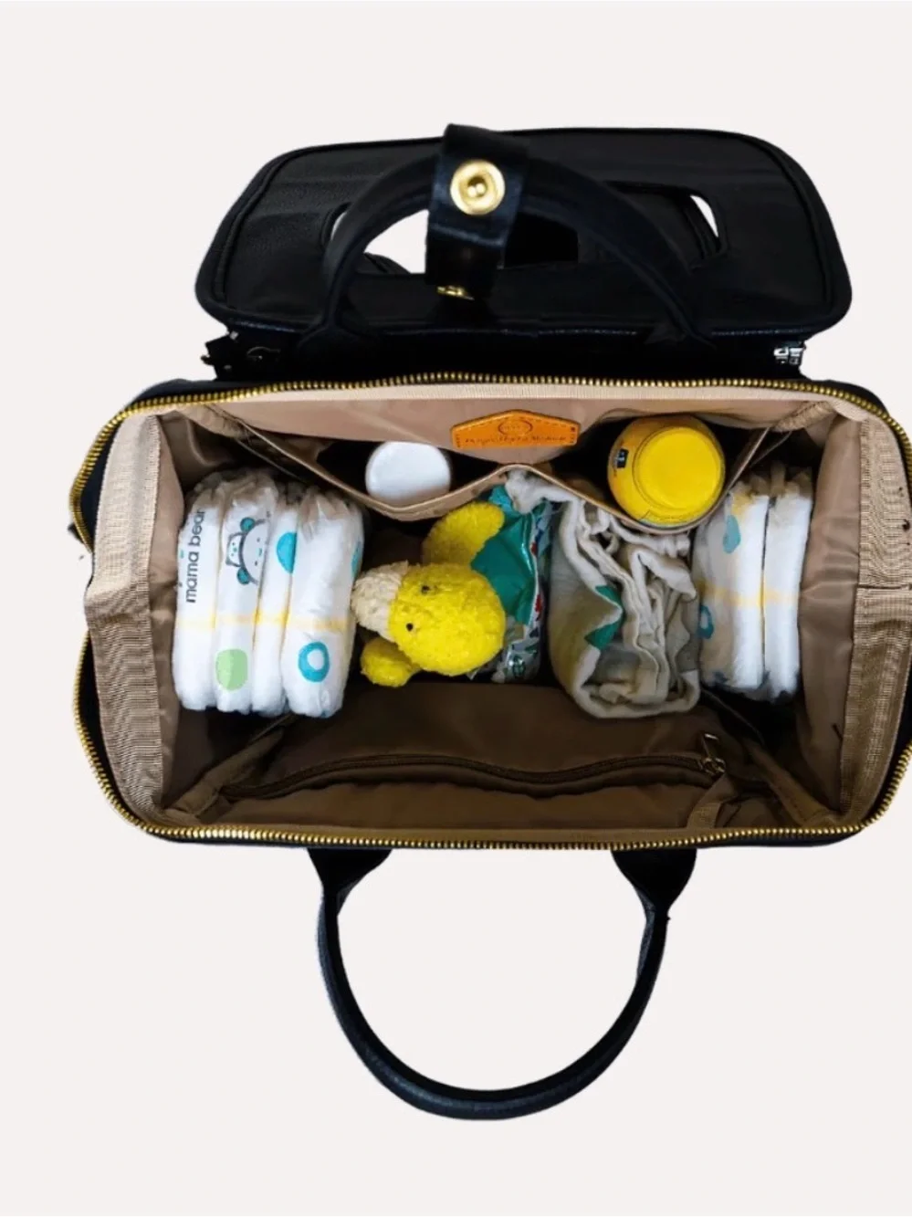 Upper Work Parenting Essential Diaper Black Bag